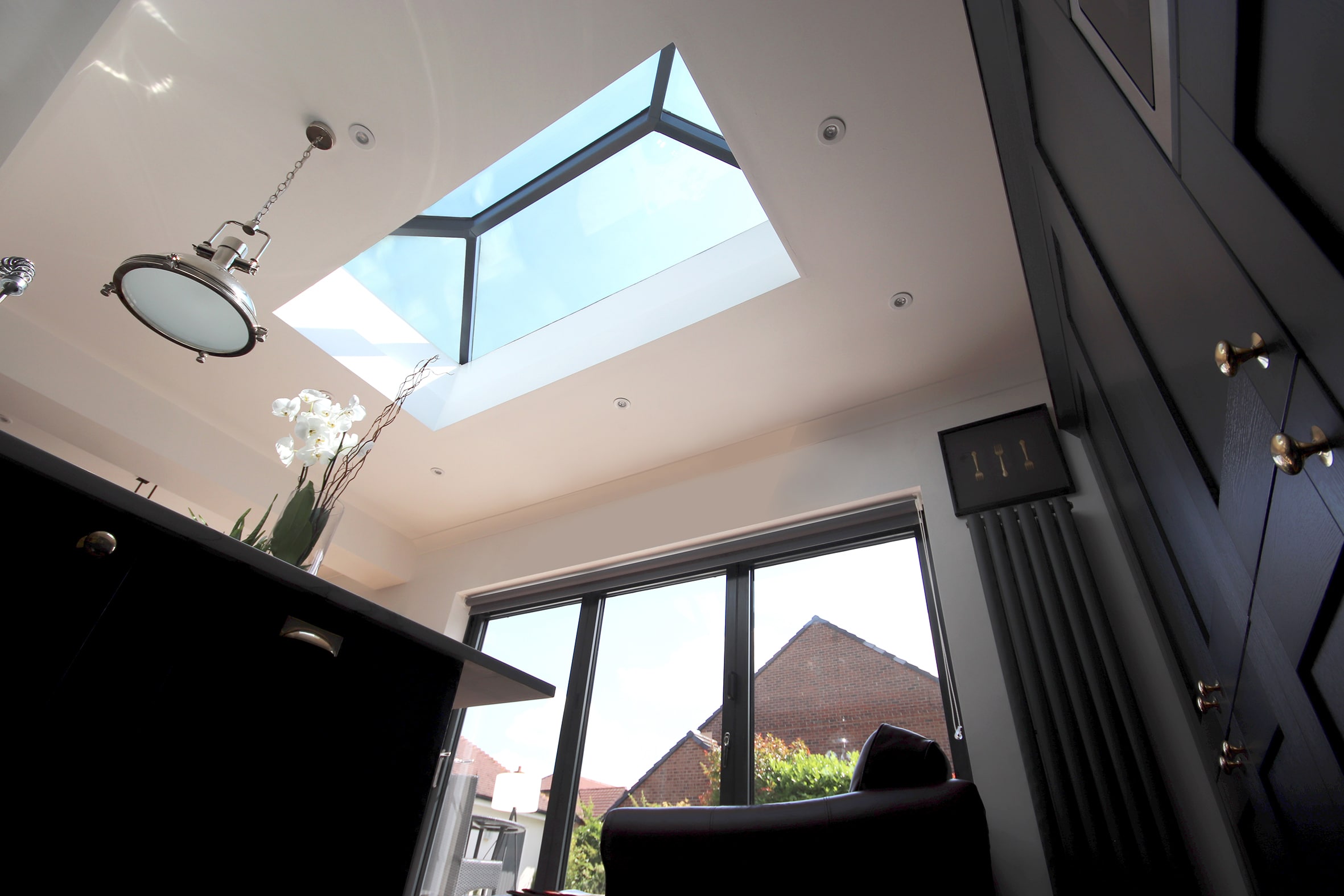 inside view Korniche roof lantern with sky