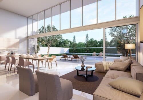 slim sliding doors panorama