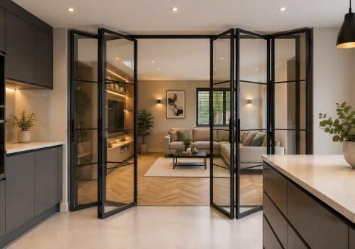 internal bifold doors greek house