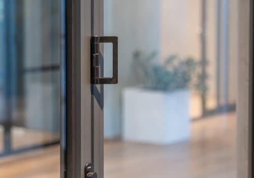 picture of slim internal door profile showing handles